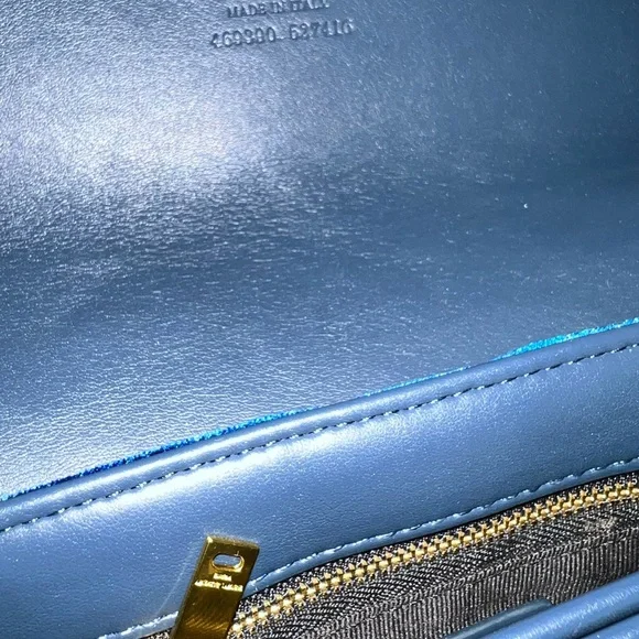Yves Saint Laurent Blue Velvet Clutch - Picture 5 of 5